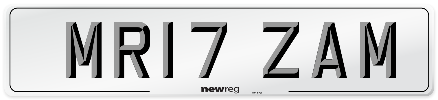 MR17 ZAM Number Plate from New Reg